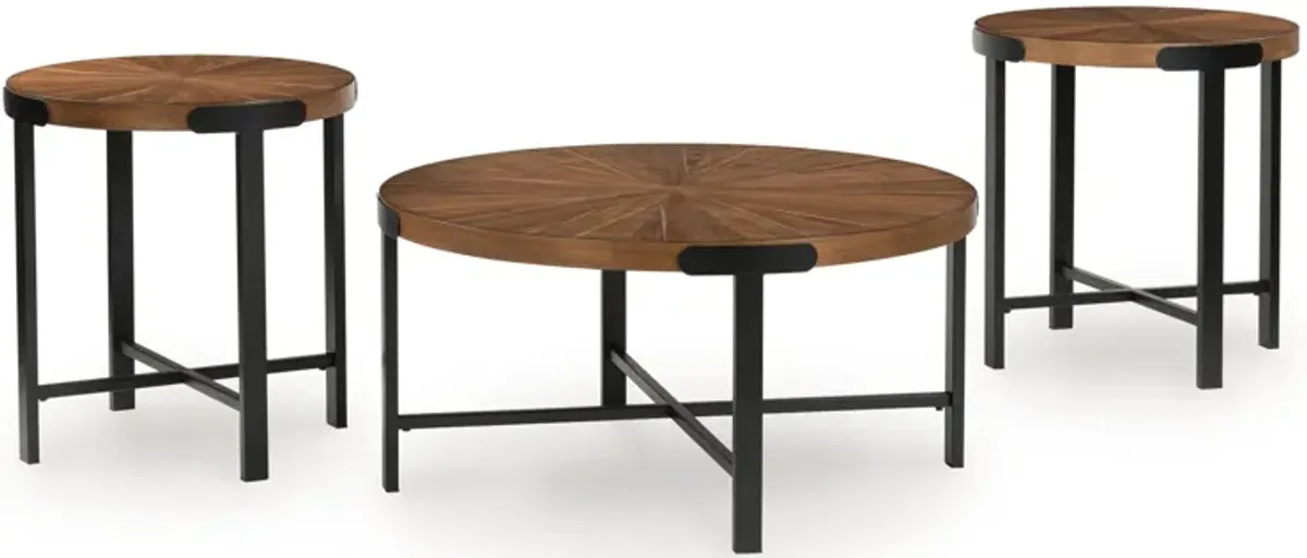 Crosstrail - Occasional Table Set (Set of 3) - Brown