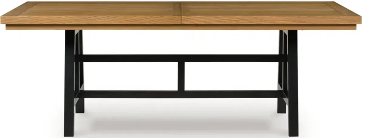 Galliden - Rectangular Dining Room Extension Table - Black / Brown