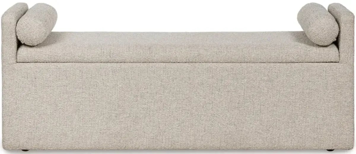 Galliden - Large Upholstered Dining Room Bench - Beige