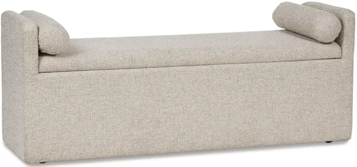 Galliden - Large Upholstered Dining Room Bench - Beige