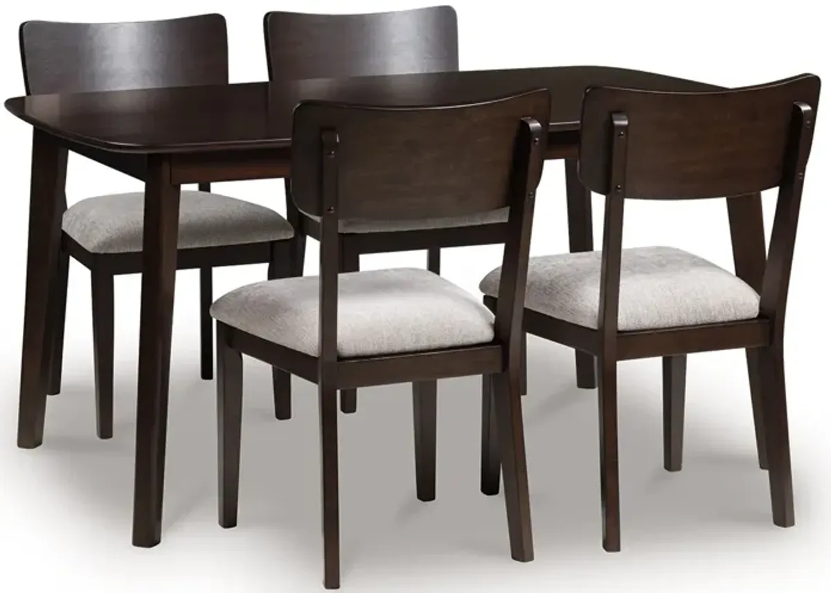 Mallenette - Dining Room Table Set (Set of 5) - Merlot
