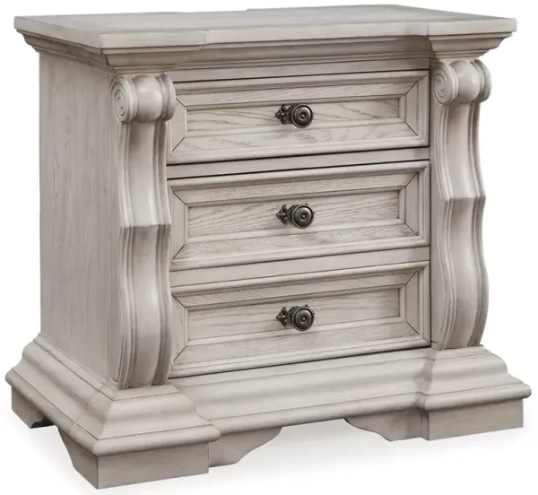 Bruchandi - Three Drawer Night Stand - Antique White