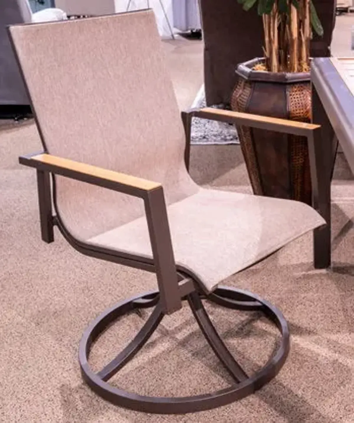 Carmel Highlands - Sling Swivel Chair (Set of 2) - Dark Brown