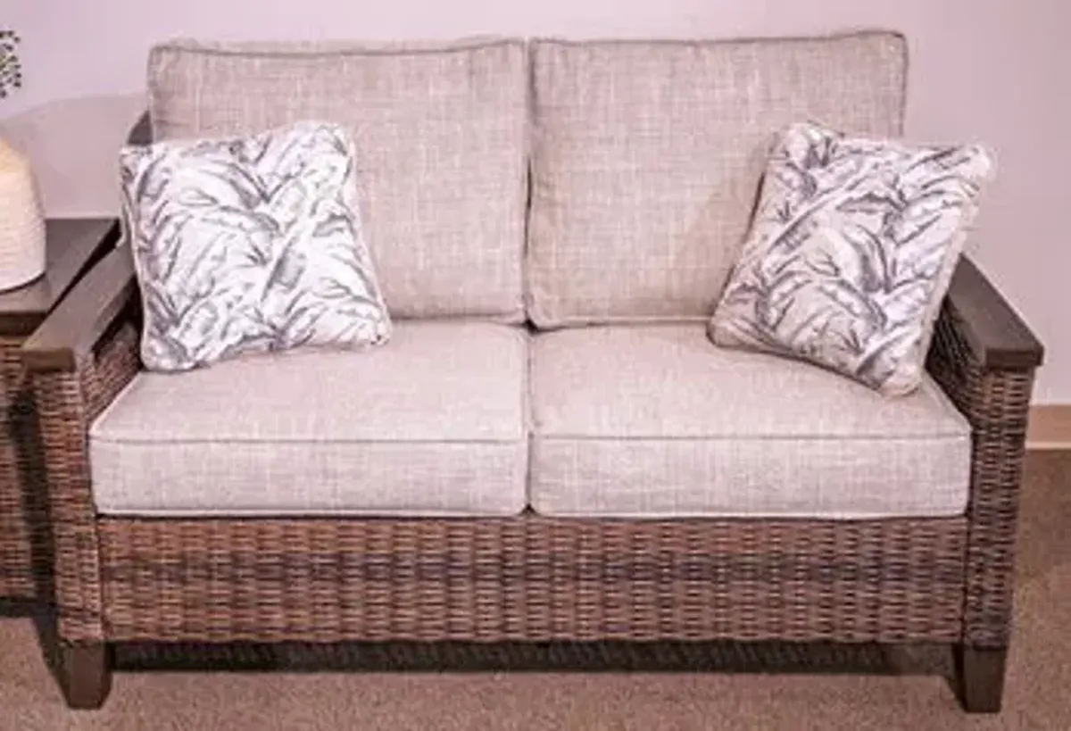 Monterey Point - Loveseat With Cushion - Dark Brown