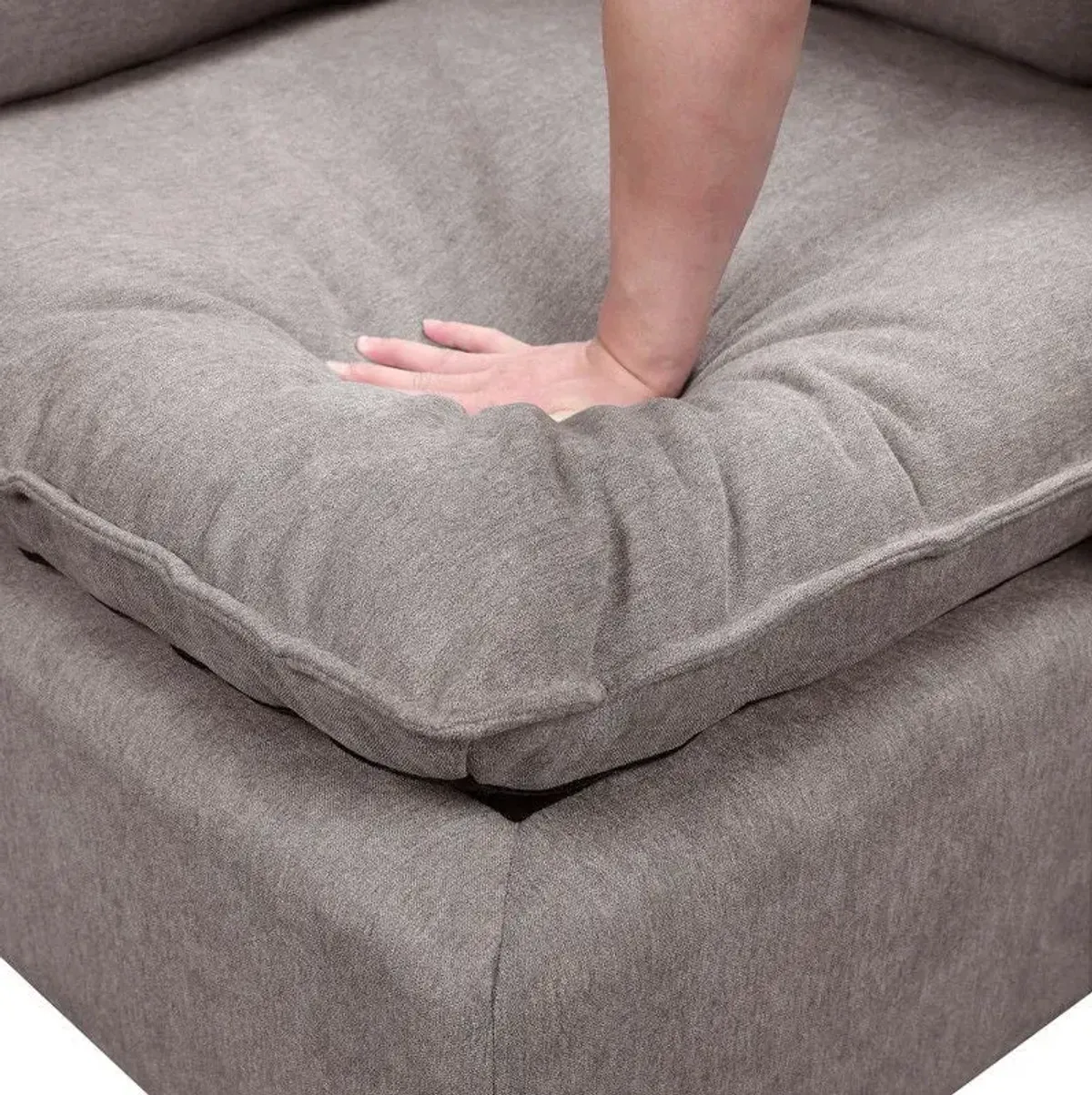 Madison - Fabric Reversible Sectional Sofa Ottoman