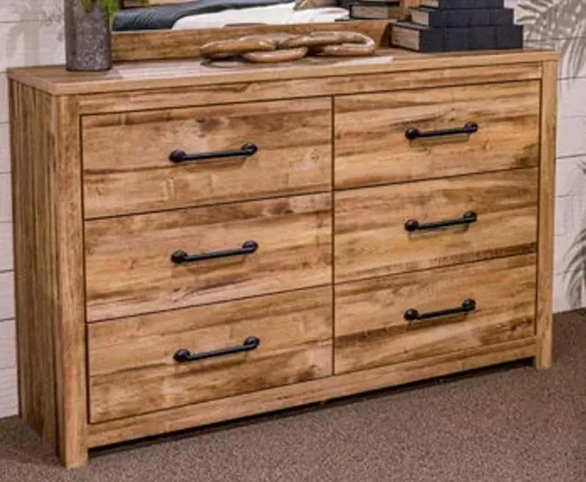 Maystonna - Six Drawer Dresser - Brown