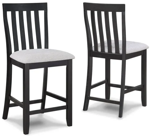 Delfin - Counter Height Chair (Set of 2) - Light Gray / Black