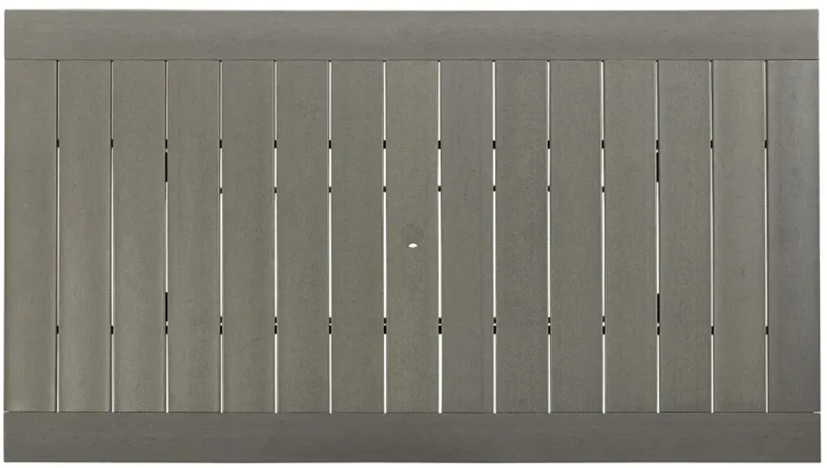 Visola - RECT Dining Table w/Umb OPT - Gray