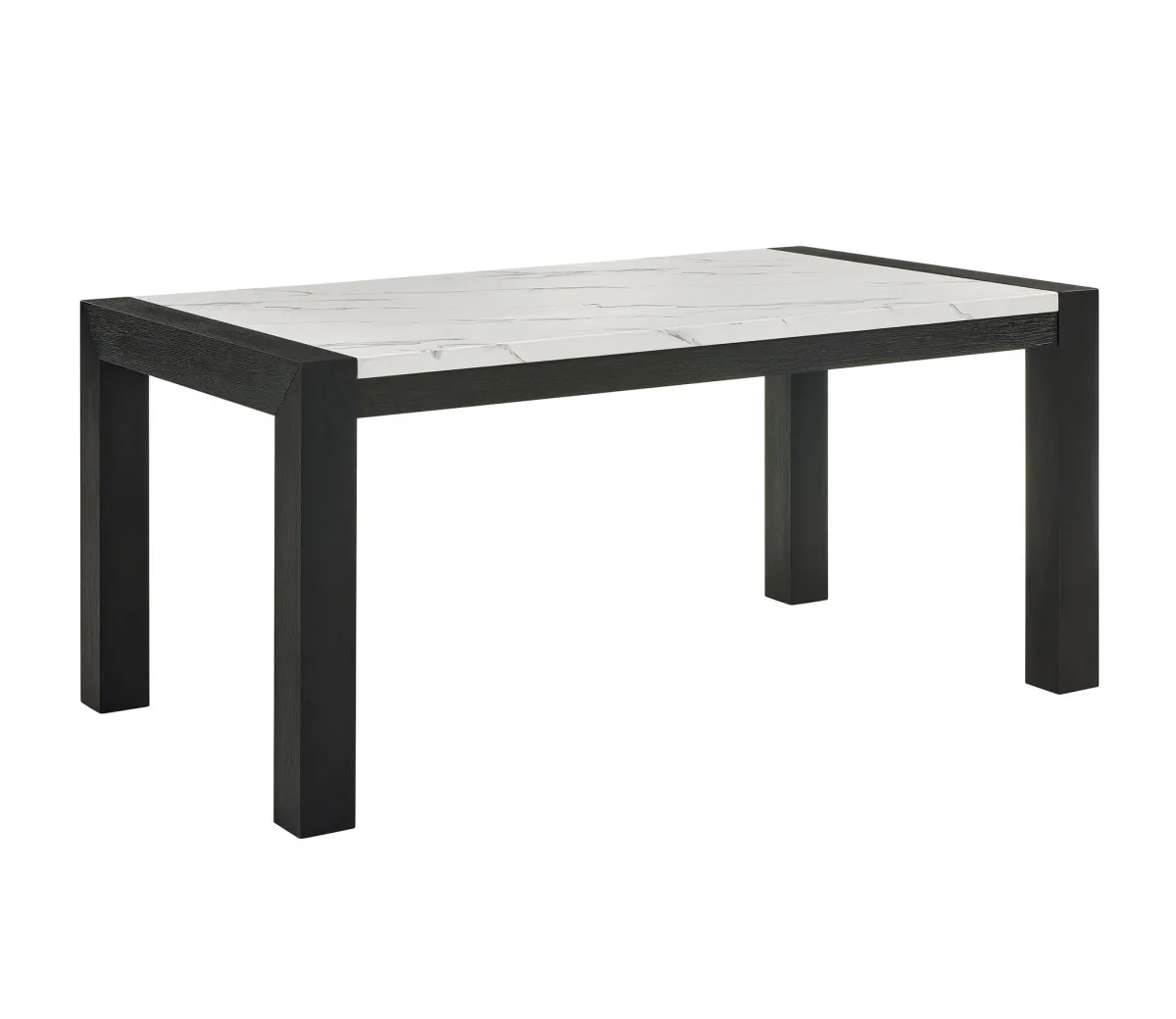 Jules - Faux Marble Dining Table - Charcoal / White