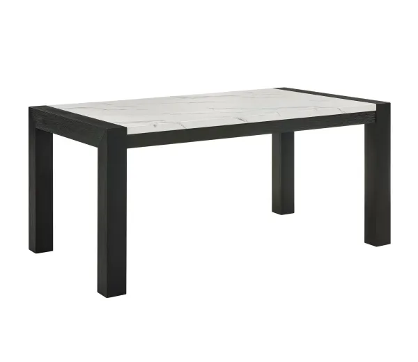 Jules - Faux Marble Dining Table - Charcoal / White