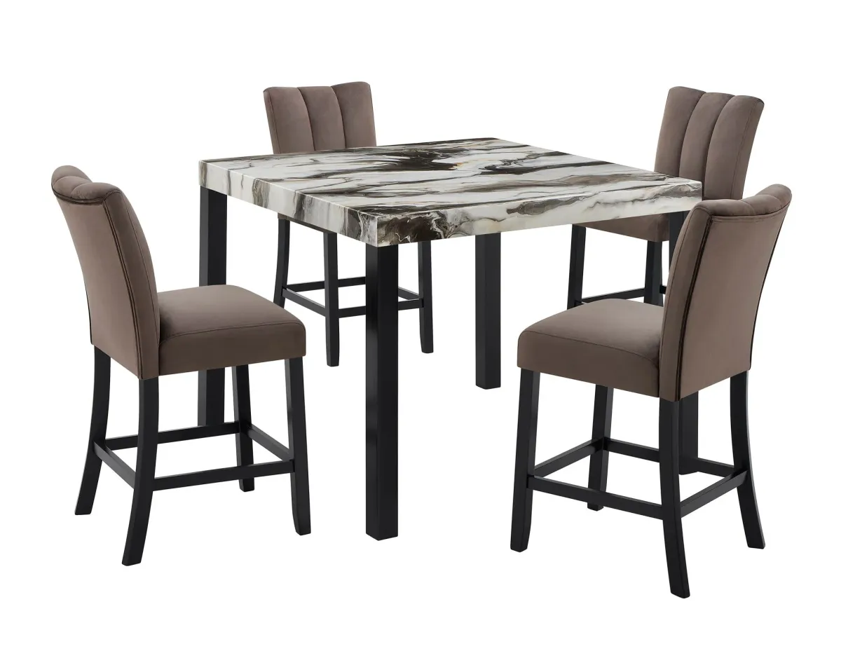 Vega - Counter Height Chair (Set of 2) - Mocha