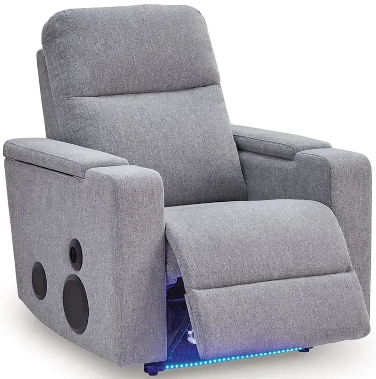 Pineland - Glider Power Recliner With Audio System - Pewter