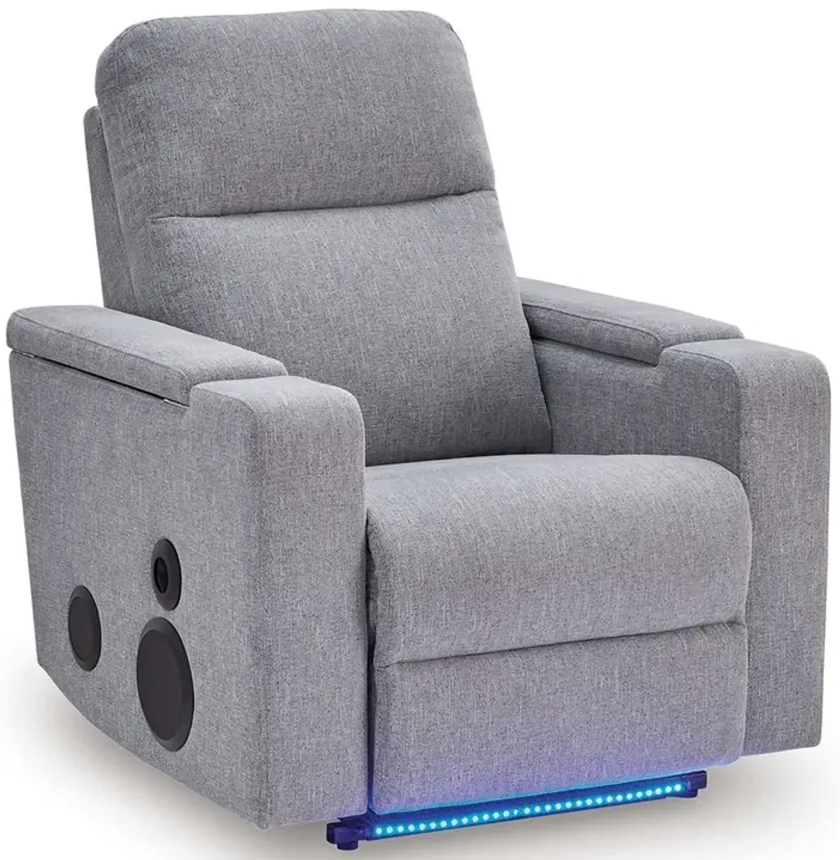 Pineland - Glider Power Recliner With Audio System - Pewter