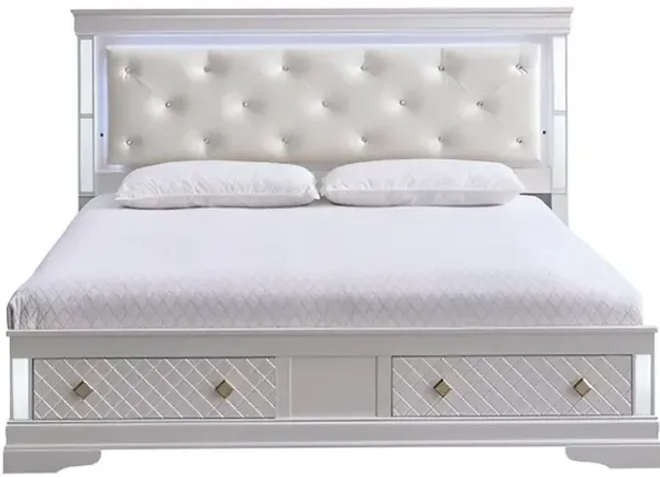 Verona - Bed With LED Accent Lighting, 2 Drawers