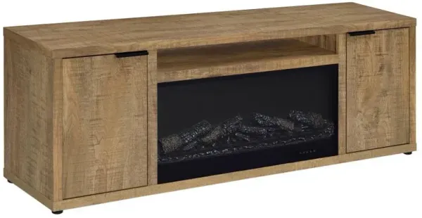Fuller - 60" 2-Door TV Stand Fireplace Media Console - Mango