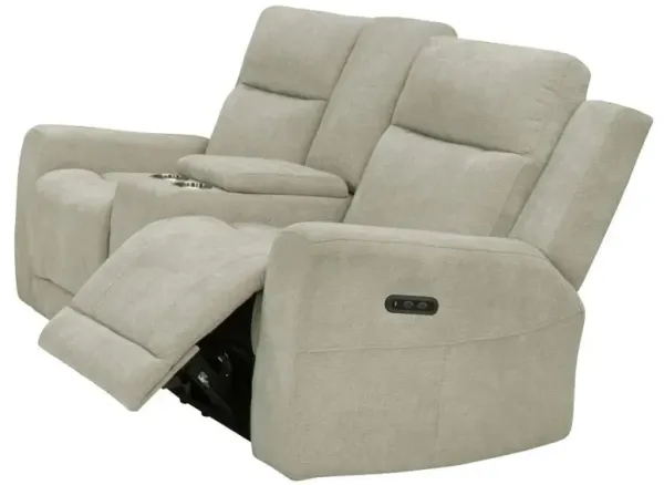 Kennett - Chenille Upholstered Power Reclining Loveseat - Ivory