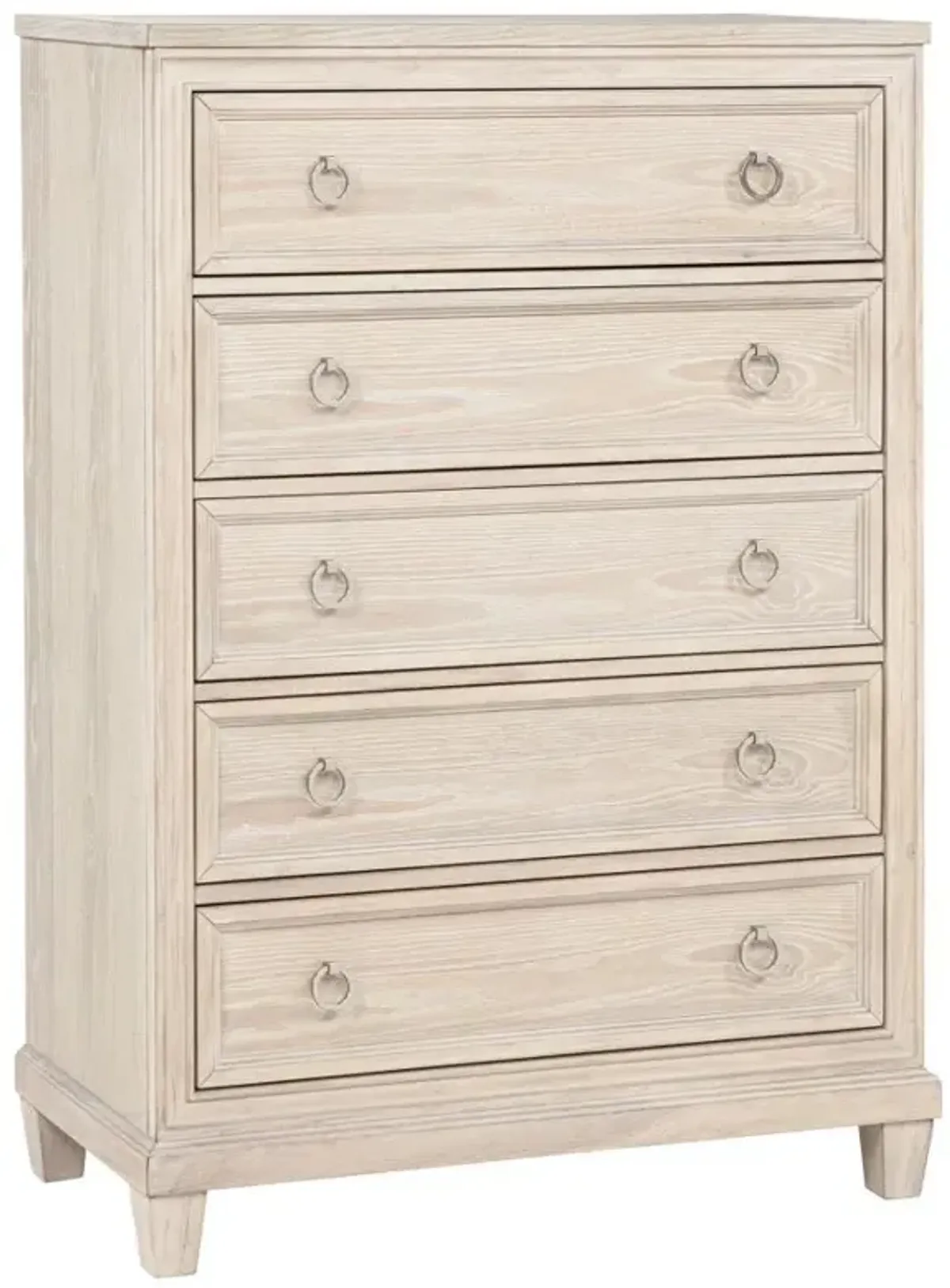 Pembroke - 5-Drawer Chest Of Drawers - Washed Oak