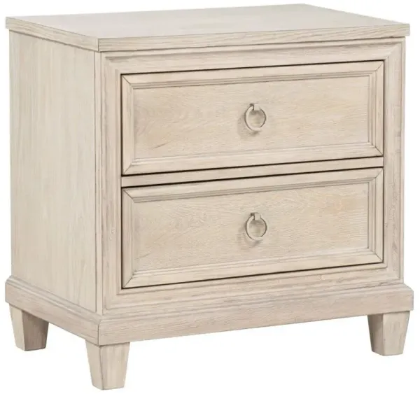 Pembroke - 2-Drawer Nightstand Bedside Table - Washed Oak