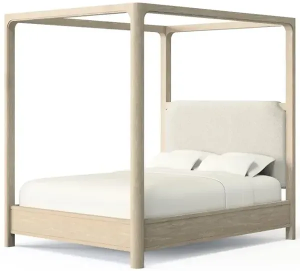 Solano - 85" Queen Canopy Bed - Weathered Mango