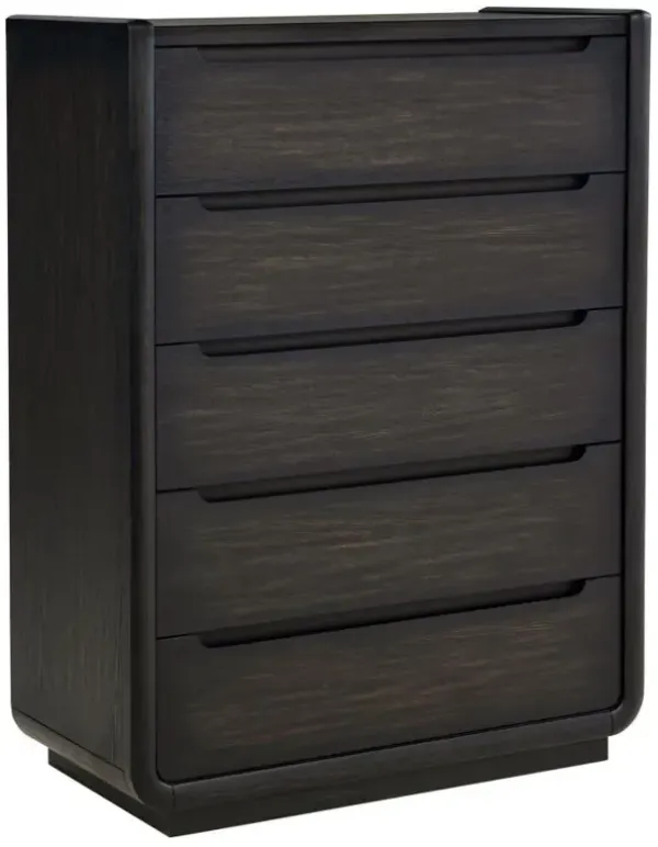 Leandro - 5-Drawer Bedroom Chest Of Drawers - Burnished Black