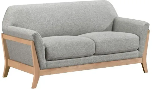 Vaughn - Fabric Upholstered Flared Arm Loveseat - Gray