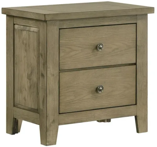 Hazlewood - 2-Drawer Nightstand Bedside Table - Vineyard Oak