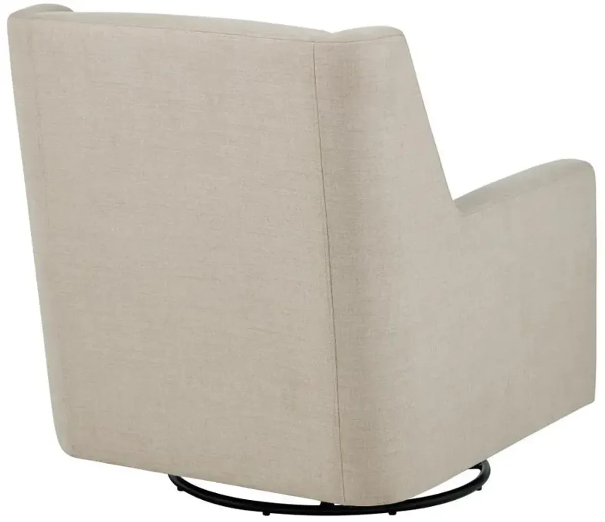 Sorrel - Fabric Upholstered Swivel Glider Arm Chair - Latte