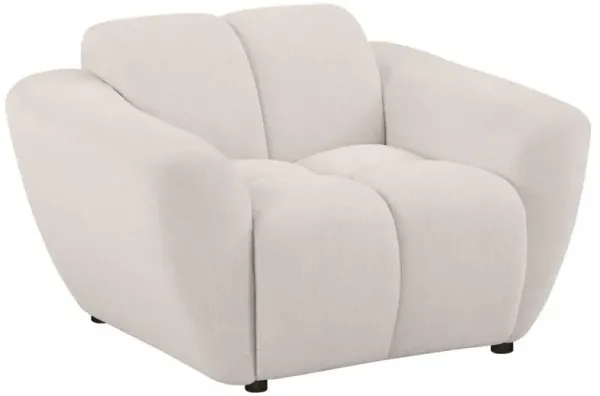 Destino - Chenille Upholstered Splayed Arm Accent Chair - Greige