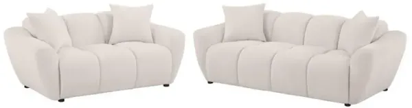 Destino - Chenille Splayed Arm Sofa Set