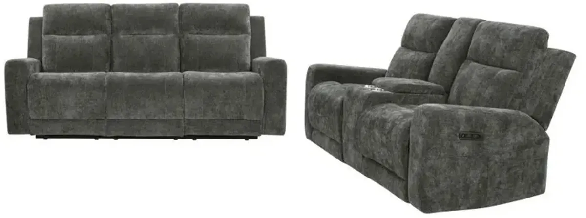Kennett - Chenille Power Reclining Sofa Set