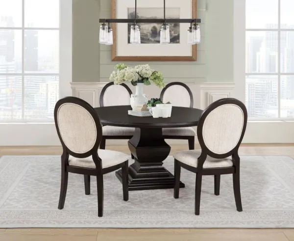 Twyla - Round Wood Dining Room Table Set