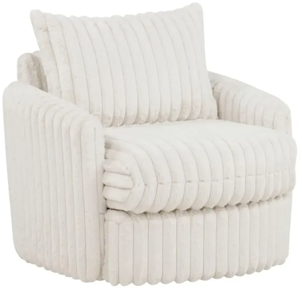 Sarco - Corduroy Upholstered Swivel Accent Arm Chair