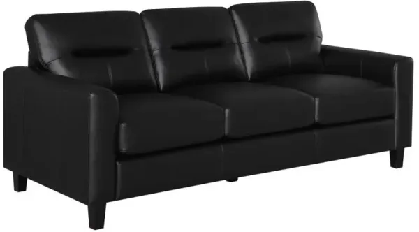 Scotland - Faux Leather Upholstered Track Arm Sofa