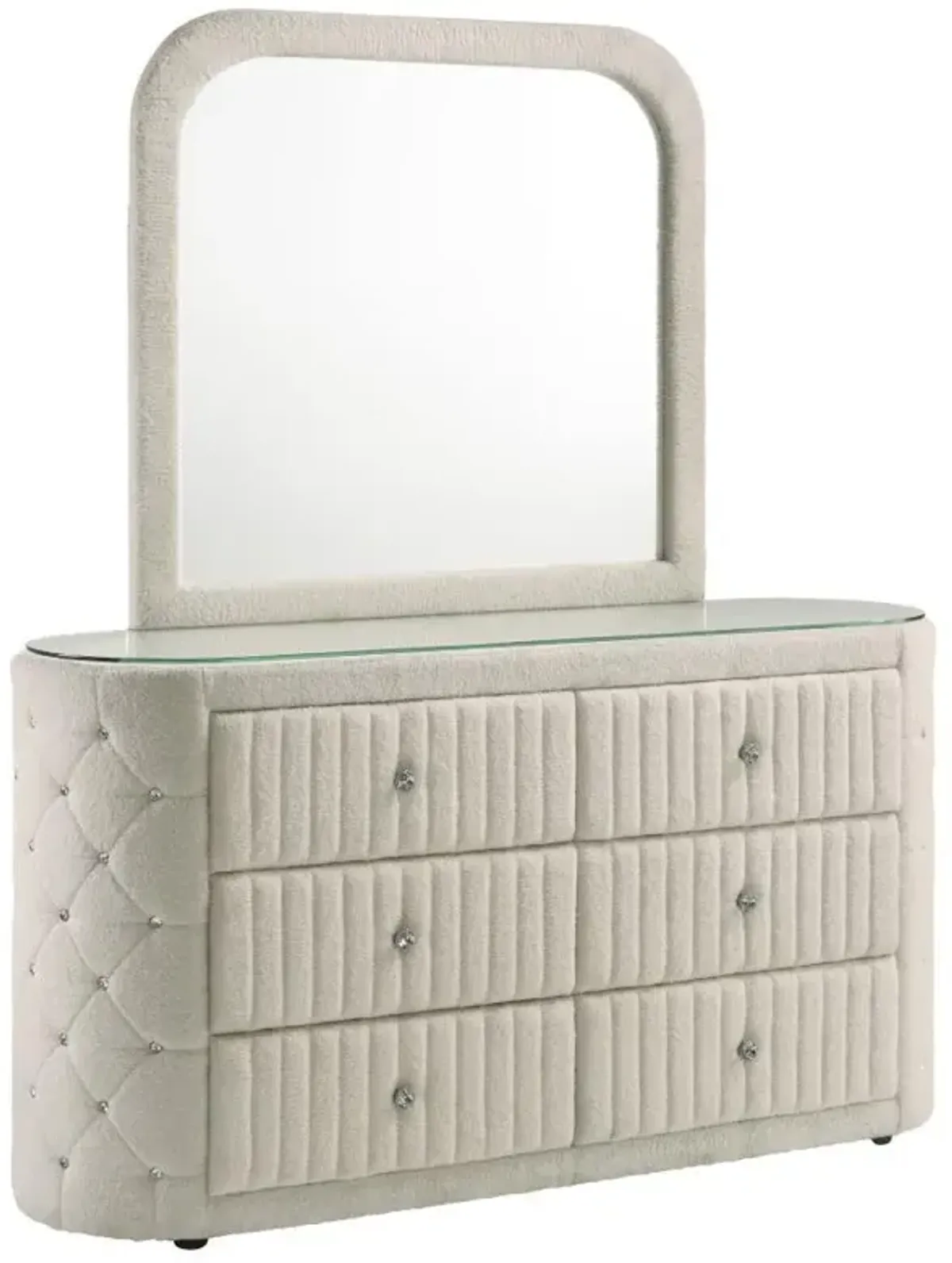 Sonya - 6-Drawer Upholstered Bedroom Dresser