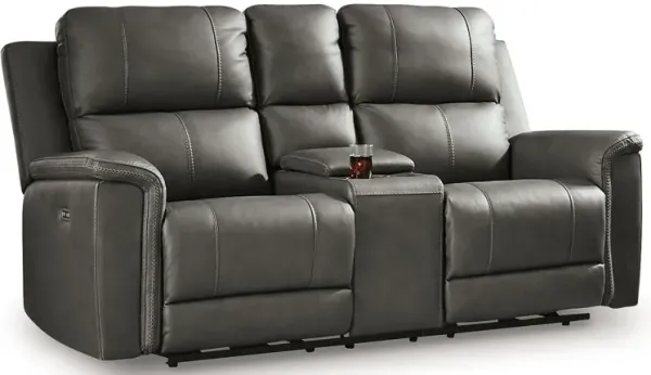 Bleckley - Power Reclining Loveseat With Console / Adjustable Headrest