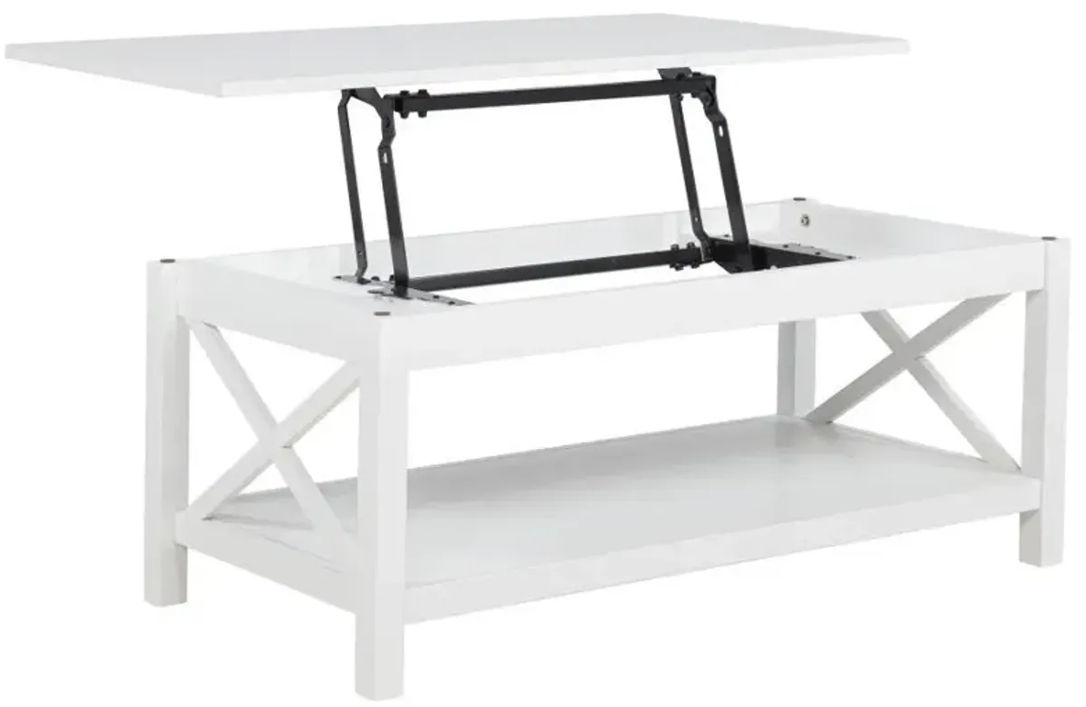 Skyview - 44" Rectangular Lift Top Coffee Table - White