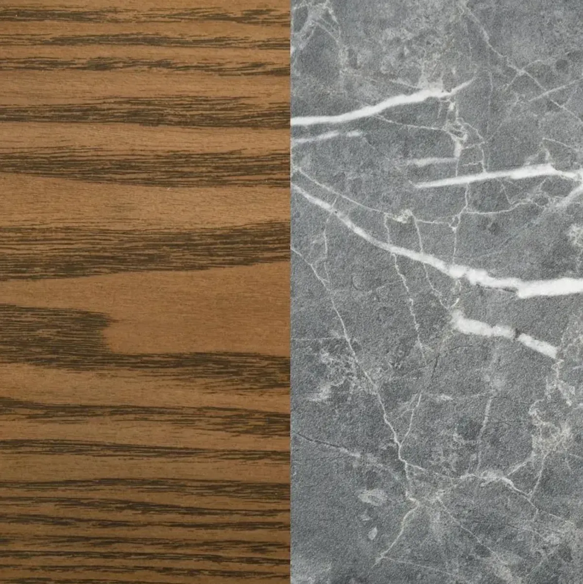 Franklin - 59" Round Dining Table - Gray And Dark Oak