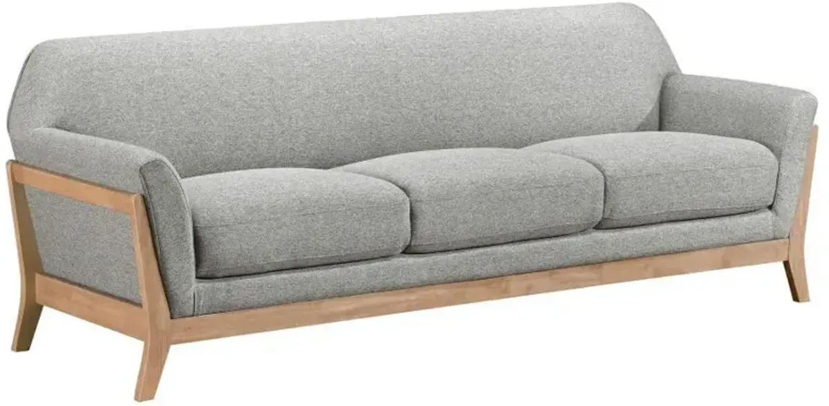 Vaughn - Fabric Upholstered Flared Arm Sofa - Gray