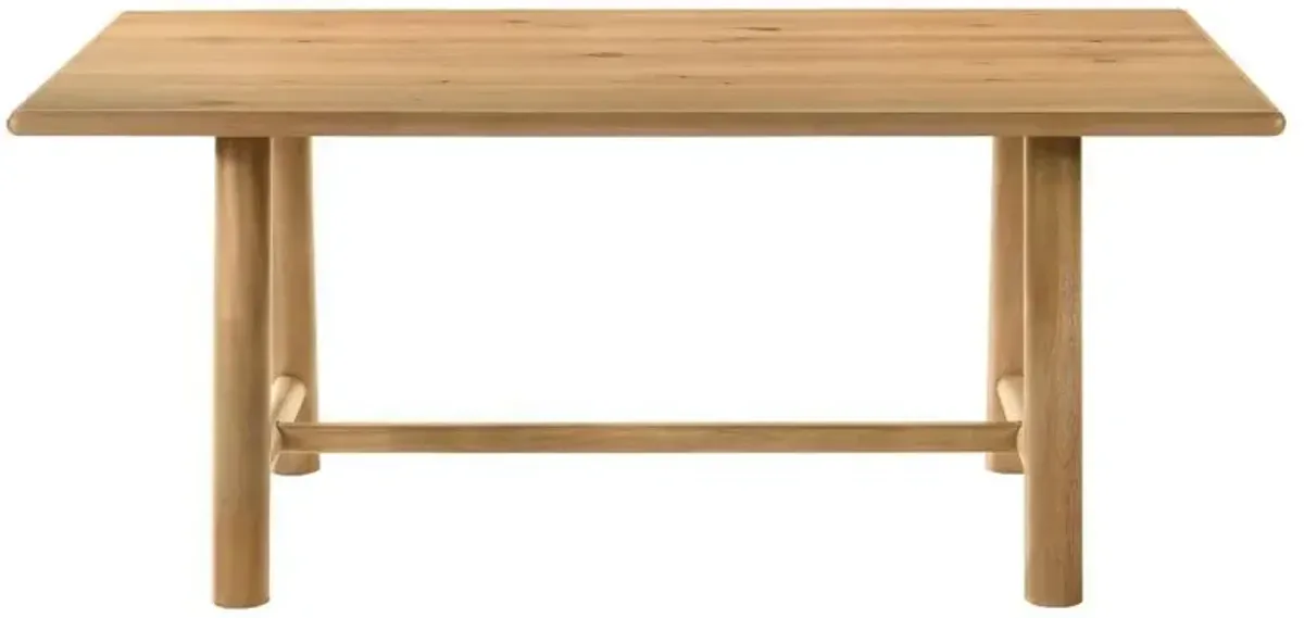 Duncan - 7 Piece Rectangular Wood Dining Table Set - Washed Oak