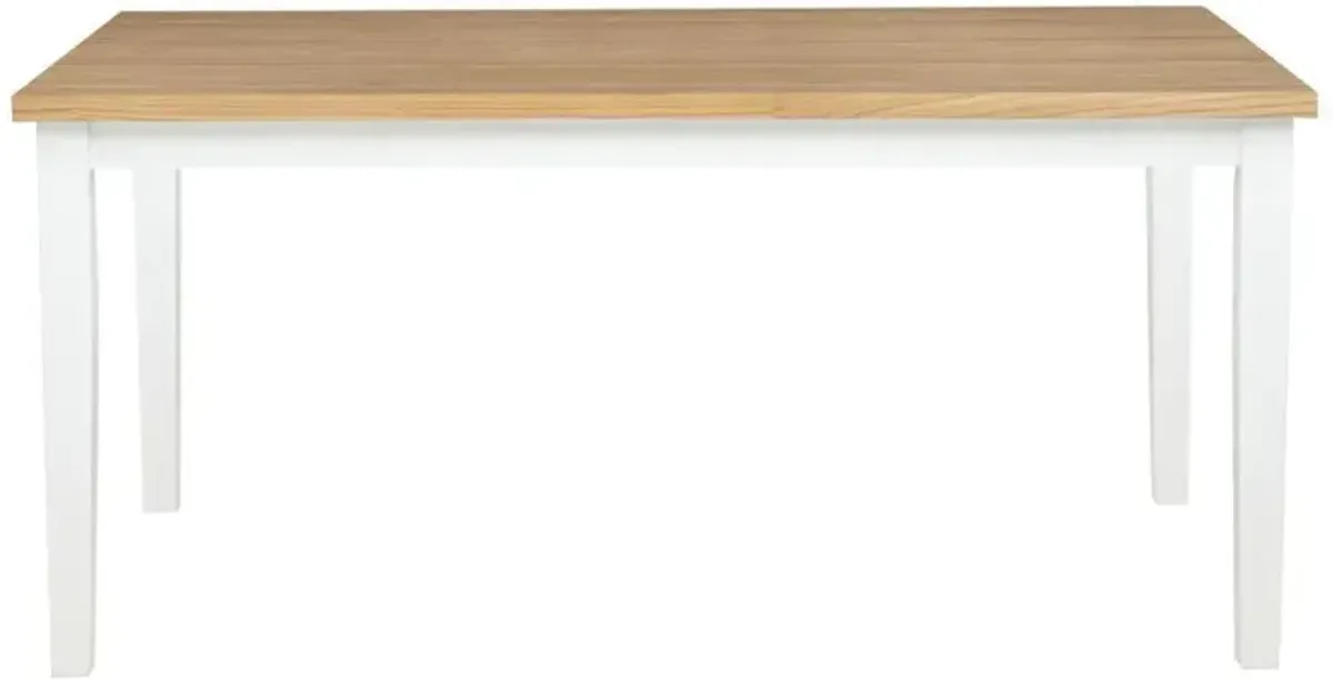 Andrews - 66" Rectangular Dining Table - Light Ash And White