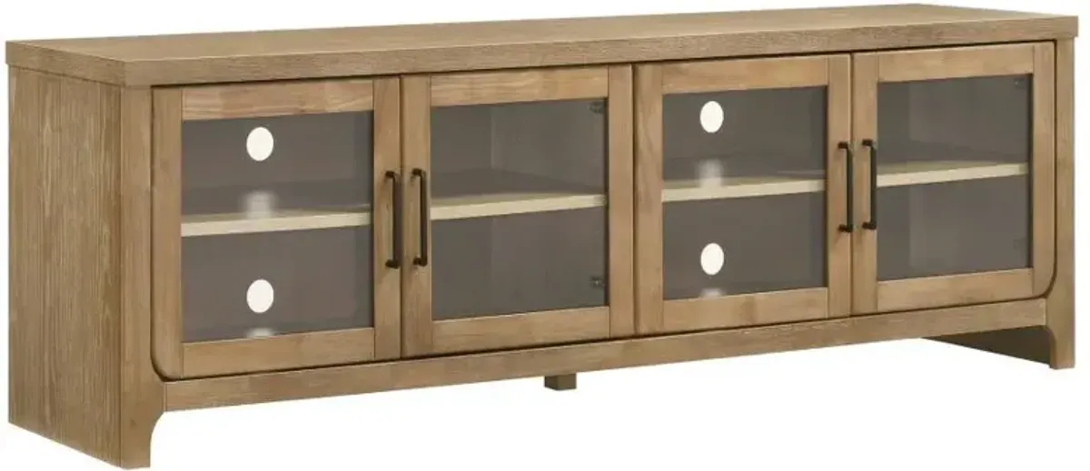 Brenham - 79" 4-Door TV Stand Media Console - Washed Oak