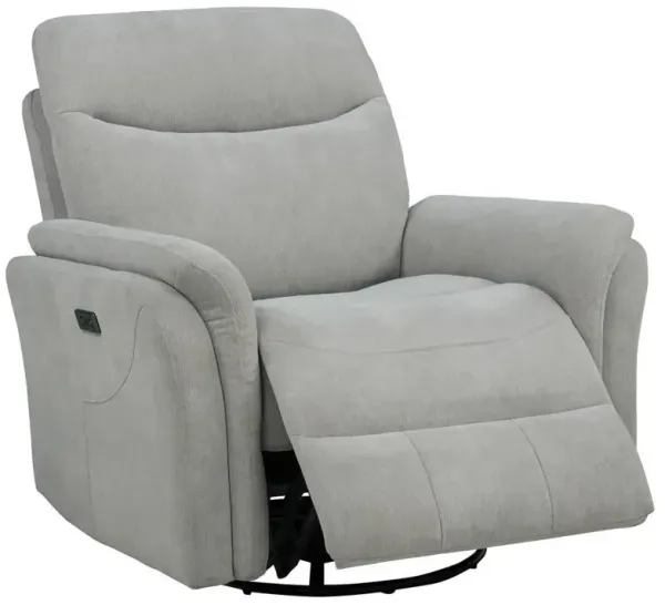 Adler - Upholstered Power Swivel Glider Recliner