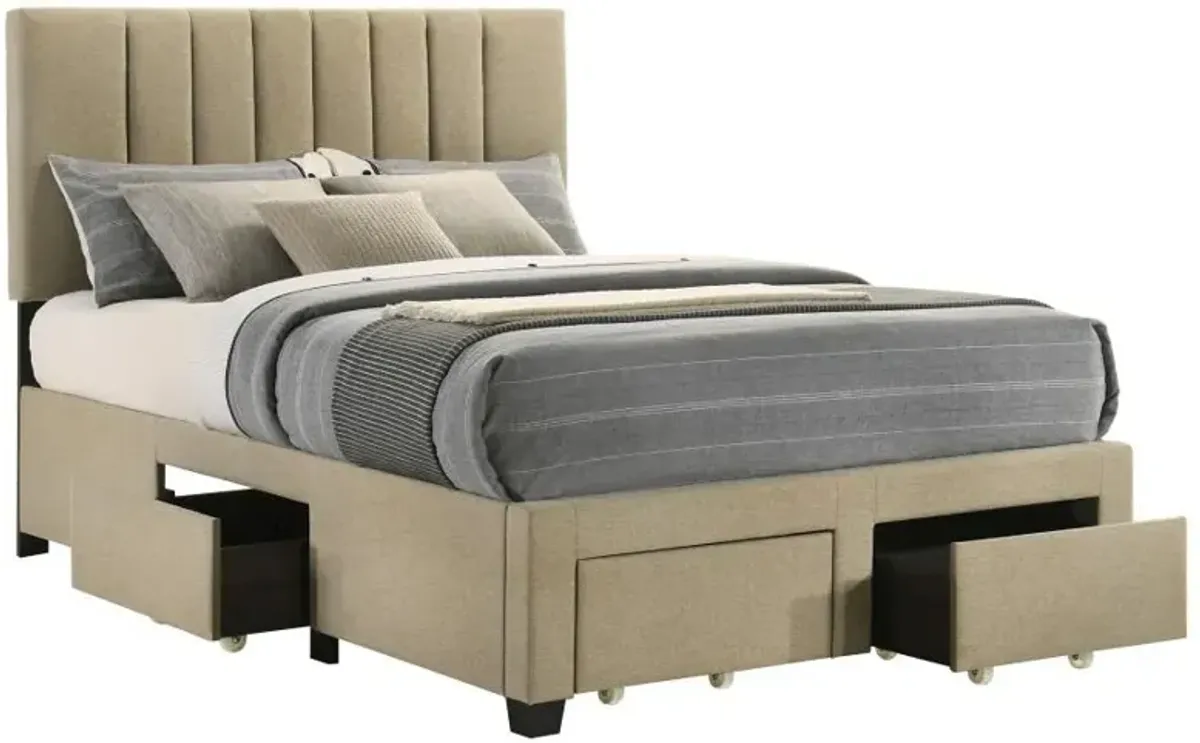 Wheatland - 4-Drawer Upholstered Storage Bed