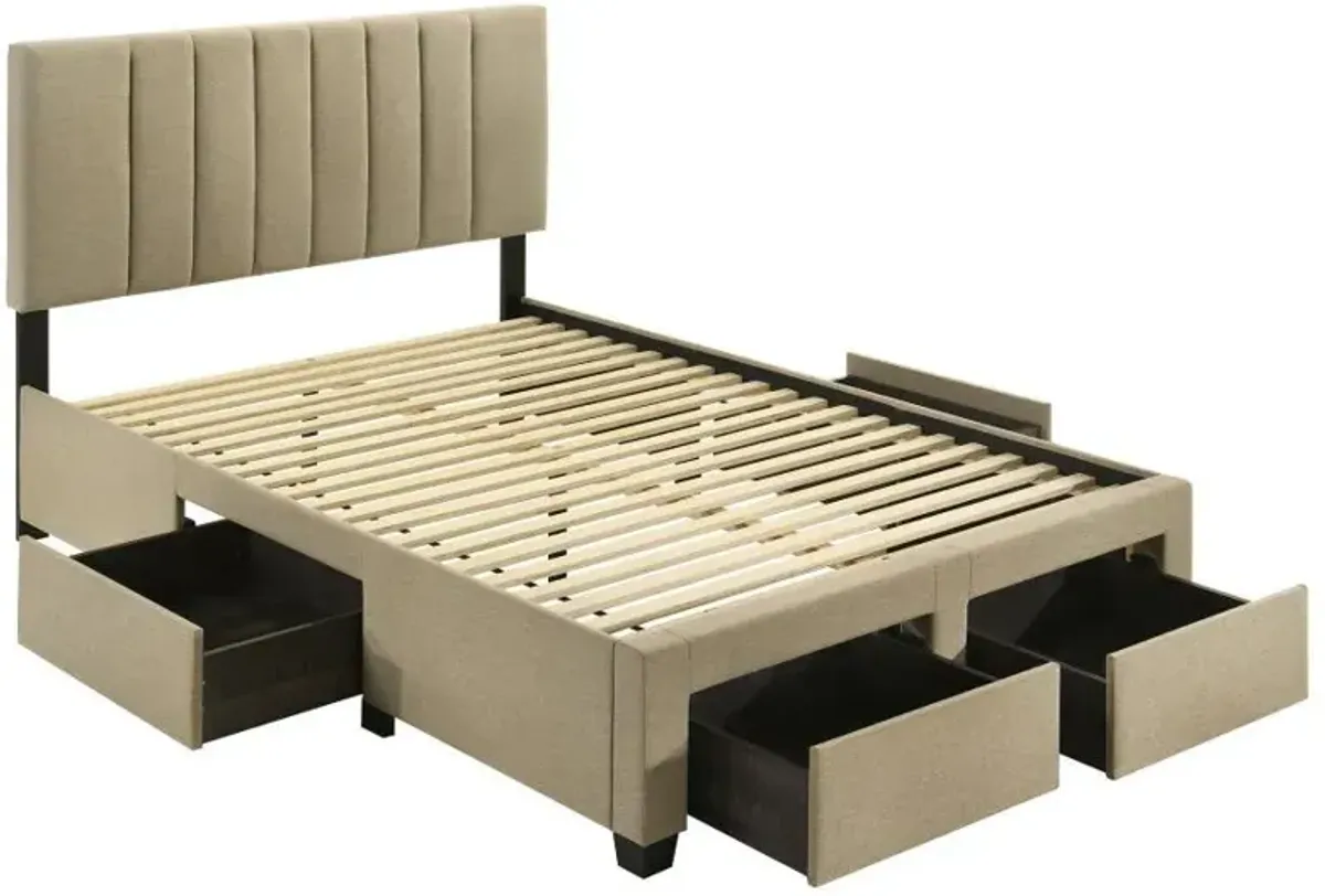 Wheatland - 4-Drawer Upholstered Storage Bed