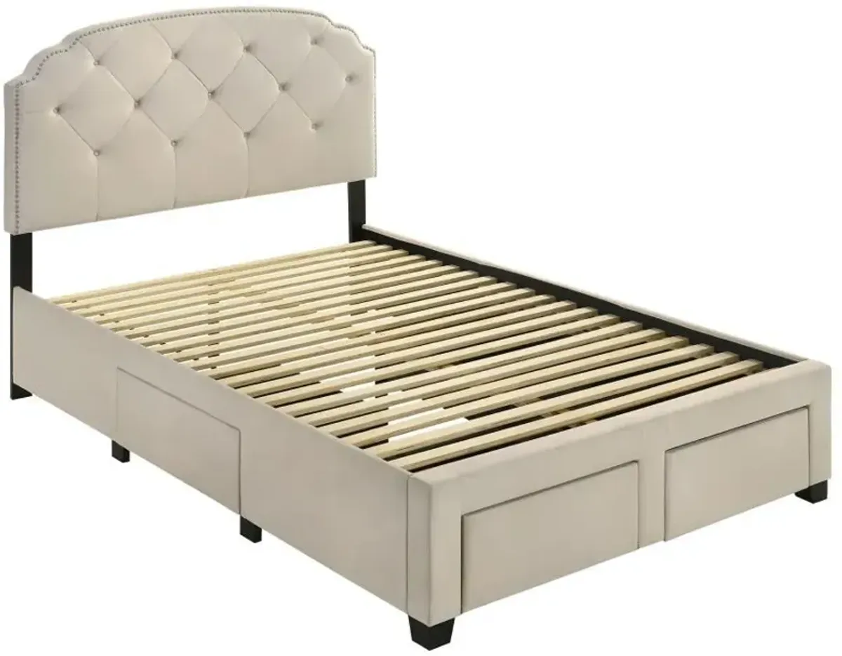 Marianna - 4-Drawer Upholstered Storage Bed