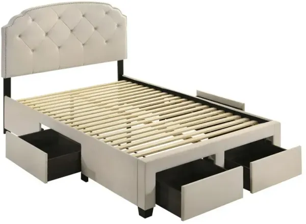Marianna - 4-Drawer Upholstered Storage Bed