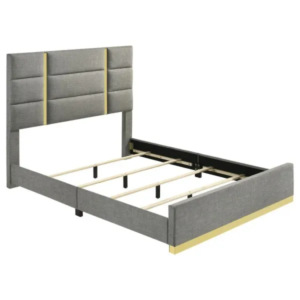 Ines - Fabric Upholstered Panel Bed