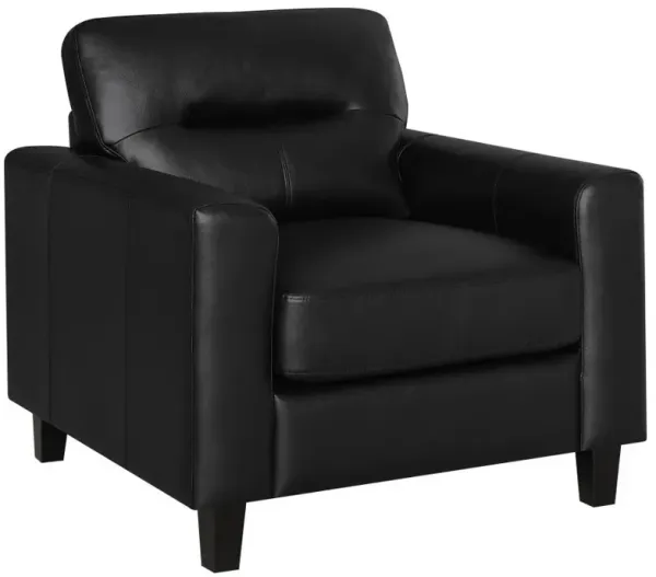 Scotland - Faux Leather Upholstered Track Arm Chair