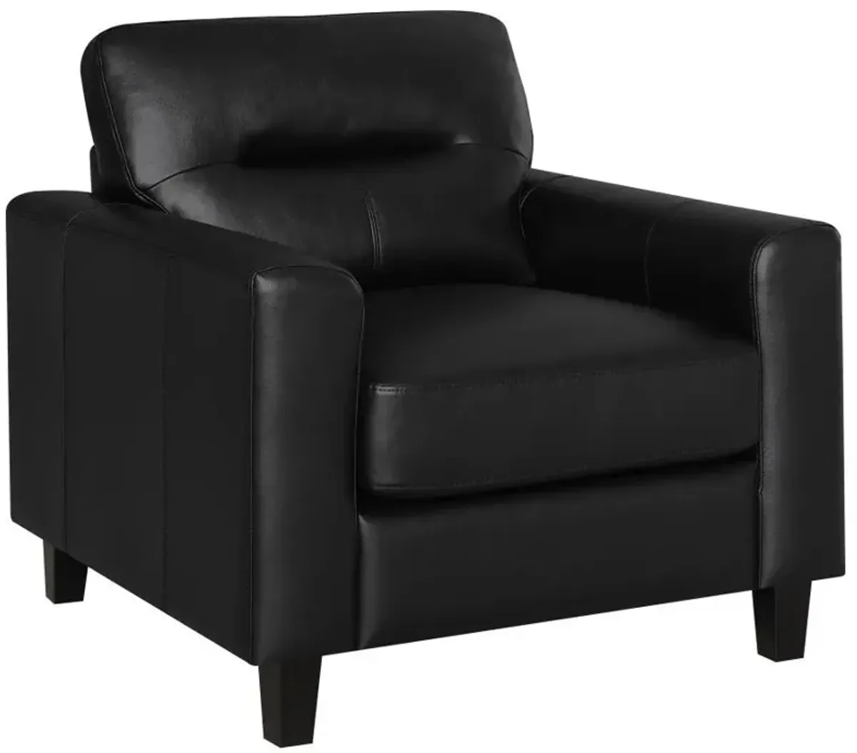 Scotland - Faux Leather Upholstered Track Arm Chair