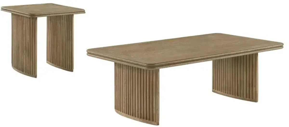 Adina - Wood Coffee Table Set